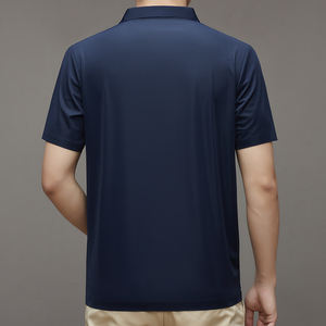 Chemise POLO à séchage rapide pour homme, T-shirt d'été en soie de glace à manches courtes et à revers de golf, confortable et respirant, nouveau - Product Image 2
