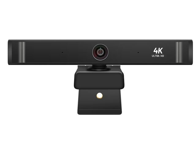4K UHD Webcam with 10x Digital Zoom and 135° Wide Angle Plug-and-Play Computer Webcam Privacy Cover for Online Education