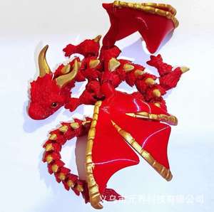Modèle de <span class=keywords><strong>wyvern</strong></span> bicorne imprimé en 3D avec ailes multi-articulations mouvement flexible finition dégradée au laser un modèle tendance jouets pour enfants - Product Image 6