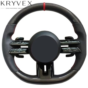 <span class=keywords><strong>Volant</strong></span> en fibre de carbone sergé 3K personnalisé Kryvex pour Mercedes Benz <span class=keywords><strong>AMG</strong></span> <span class=keywords><strong>A35</strong></span> A45 C63 C43 E53 E63 G63 G500 G55 GT S63 GLE63 GLA4 - Product Image 3