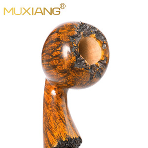 Muxiang Tobacco Pipe Bent Type Solid Wood Smoking Pipe With Filter Retro Style - Product Image 4