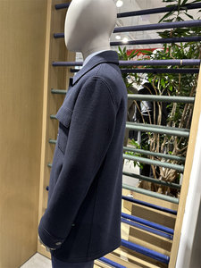 <span class=keywords><strong>Manteau</strong></span> <span class=keywords><strong>Homme</strong></span> Coupe Slim en Mélange de <span class=keywords><strong>Laine</strong></span> (70%) avec <span class=keywords><strong>Col</strong></span> Rabattu, Imprimé Dégradé, Long et Épais, Style Décontracté - Product Image 5