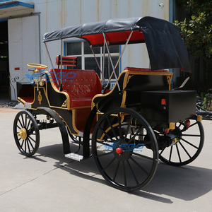 Voiture électrique rétro en acier, type calèche, avec roues en fibre de verre, pour visites en extérieur, parcs et mariages, à vendre - Product Image 4