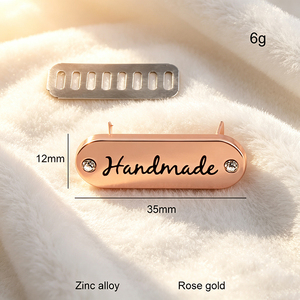 Fashion Custom Metal Brand <b>Name</b> <b>Plates</b> Accept Custom Artwork Sew-on Metal Logo Tags Private Label Metal Emblems for Apparel and - Product Image 1