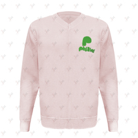 Personnalisé Hommes Coton Jacquard Lettre Pull Baseball Tricoté Col V Manches Longues Chandails Hommes Domicile Joueur Tricot Jersey Chandail