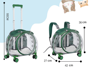 Sac de <span class=keywords><strong>transport</strong></span> transparent pour animaux de compagnie, valise à roulettes portable pour chats et petits chiens, sac de <span class=keywords><strong>transport</strong></span> durable pour animaux de compagnie, <span class=keywords><strong>chariot</strong></span> professionnel pour animaux de compagnie - Product Image 5