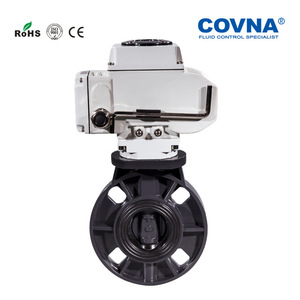 Vanne papillon électrique UPVC personnalisée, résistante aux acides, aux alcalis et à la corrosion, vanne à air intelligente, conception en gaufre - Product Image 1