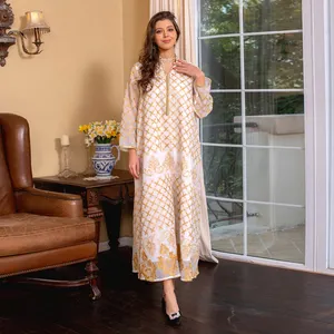 Mùa Xuân Phong Cách Kaftan Thổ Nhĩ Kỳ Hồi Giáo Người Phụ Nữ Bale Mới Nhất Thiết Kế Nhung Ăn Mặc Số Lượng Lớn Quần Áo khiêm tốn Les Musulman Abaya Dubai 2023