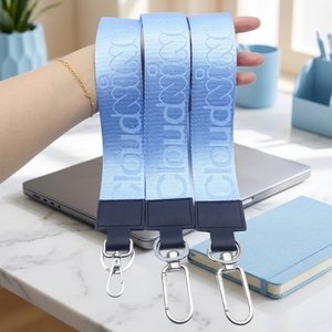 Correa de Llavero Personalizada con Logotipo Jacquard, Porta Llaves de Tela Tejida Ancha con Cierre Giratorio de Metal <span class=keywords><strong>para</strong></span> Bolsos y Llaves - Product Image 1
