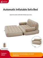 Canapé Gonflable d'Extérieur Paresseux, Vente en Gros, Double 2-en-1, Inclinable, pour Dormir, Canapé Gonflable Automatique Portable pour Camping et Salon