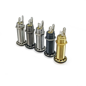 Conector de guitarra de Metal de 1/<span class=keywords><strong>4</strong></span> pulgadas, entrada de salida, cilindro roscado, estilo, enchufe de 6,35mm con enchufe, clavija de conexión de guitarra - Product Image 3