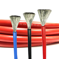 Fil de cuivre nu torsadé 8 AWG en silicone rouge et noir pour batterie automobile, solaire et soudage