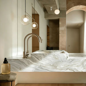 Décoration intérieure moderne en pierre <span class=keywords><strong>naturelle</strong></span> chinoise polie, motif dragon argenté, pour application sur les sols et les murs d'hôtels - Product Image 3