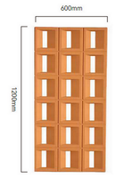 Composant de cloison double face en brique creuse PU, panneau mural imitation, décoration artistique imperméable pour escalier extérieur de villa moderne