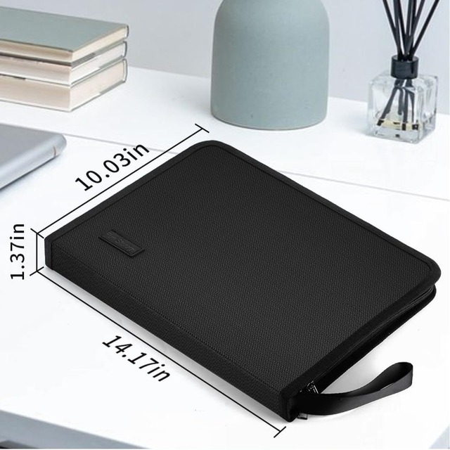 Multi-Functional Leather Accordion Bag Cross-Border Fireproof and Waterproof Document Storage Valuable File Document Holder