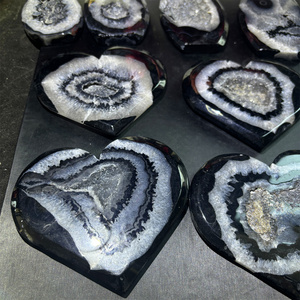 Высококачественный натуральный кристаллический камень Kindfull, исцеляющий драгоценный камень, Черный Сардоникс, украшения, хрустальные свободные камни - Product Image 2