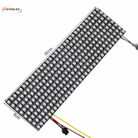 Matrice de points lumineux LED RVB programmable flexible 8x32 16x16 256 pièces 5v Sk6812 WS2812B sur circuit imprimé noir