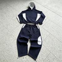 Sweat-shirt à capuche surdimensionné en coton imprimé DTG/DTF personnalisé, style streetwear, hip-hop, patchwork