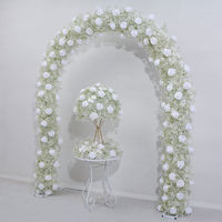 Vente directe d'usine, arche de fleurs en soie pour mariage, décoration extérieure, zone d'accueil, arche de fleurs pour porte