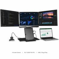 Moniteur portable OEM/ODM 15,3 pouces 1200P FHD Type C, extension d'écran triple/quadruple IPS pour affaires et jeux sur ordinateur portable
