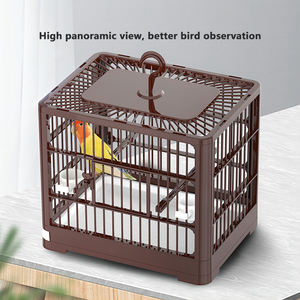 Draagbare vogelreiskooi met handvat, grote ruimte, ademend, opvouwbare papegaaienkooi, set voor buitenwandelingen - Product Image 3