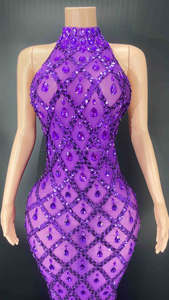 Novance Y2360-J Vestido Longo De Dresses 2025 tırmanmak elmas mor resmi elbise balo zarif kadın giyim elbiseler düğün - Product Image 6