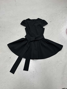 Robe d'été Y2K mignonne pour femme, coupe trapèze, manches bouffantes, col rond, taille nouée, mini-robe sexy, vente en gros - Product Image 6
