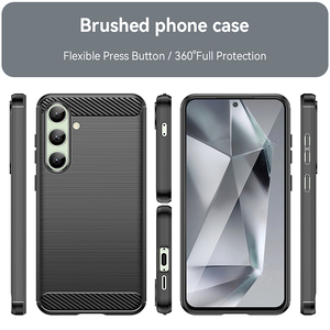 Accesorios para Teléfono Móvil con Estilo Ejecutivo para <span class=keywords><strong>Samsung</strong></span> <span class=keywords><strong>S20</strong></span> S22 S23 S24 S25 <span class=keywords><strong>FE</strong></span> A14 A15 A16, Funda de Silicona Suave con Fibra de Carbono - Product Image 2