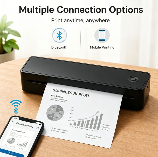 New Cheap Wireless Portable A4 216mm Thermal Printer Pocket Printer 216mm Thermal Printer