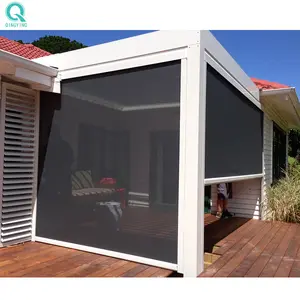 Windproof Patio cơ giới ngoài trời con lăn mái hiên mù riêng tư bóng râm