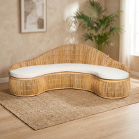 Fauteuil inclinable en rotin bohème moderne, coussin de siège personnalisable pour la maison, le bureau, le salon, la cuisine et l'extérieur – Vente en gros