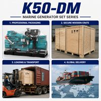 Groupe électrogène diesel marin CCFJ1150JW K50-DM 1800 tr/min, alternateur triphasé sans balais, générateur d'énergie pour navires de transport et navires offshore