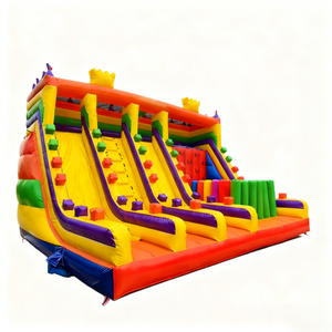 Mur d'escalade gonflable 3-en-1 de qualité commerciale, respectueux de l'environnement, avec toboggan et labyrinthe, pour <span class=keywords><strong>parc</strong></span> d'attractions extérieur et intérieur - Product Image 2