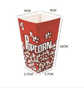 Seau à Popcorn Personnalisé en Papier Enduit PLA Rayé ou Uni, Petites et Grandes Tailles, pour Snacks de Cinéma, Boîte à Popcorn - Product Image 2