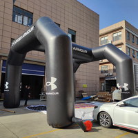 Puerta de arco deportiva inflable para exteriores personalizada, arcos de línea de inicio y meta de Material Oxford para publicidad y promoción