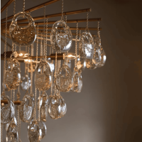 Lustre moderne à 3 niveaux en verre fumé noir, structure en acier, lustre rond pour plafond haut, escalier, salon, décoration intérieure