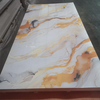 Panneaux muraux en PVC UV à faible coût, imitation marbre naturel, 1220x2440, 3 mm, légers, pour intérieur commercial