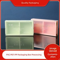 Boîte à tiroir transparente en PVC personnalisée pour l'emballage du thé, boîte pliante en carton personnalisée pour aliments, thé, gâteaux, boîte vide en carton blanc pour le stockage