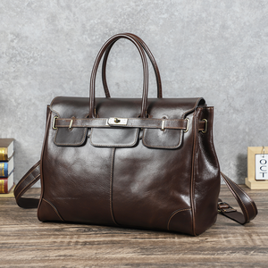 Porte-documents vintage en <span class=keywords><strong>cuir</strong></span> pleine fleur de qualité supérieure pour <span class=keywords><strong>homme</strong></span>, <span class=keywords><strong>sac</strong></span> fourre-tout pour ordinateur portable 14,2 pouces avec sangle amovible, <span class=keywords><strong>sac</strong></span> de travail professionnel pour <span class=keywords><strong>homme</strong></span> - Product Image 1