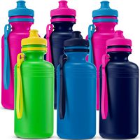 Bouteille d'eau réutilisable de 18 oz sans BPA, écologique, pour le sport et le camping, avec poignée, à boire directement, logo personnalisé