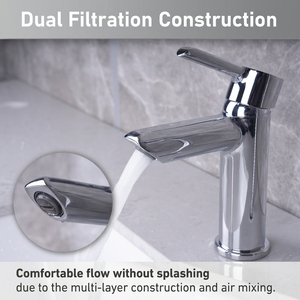 Rubinetto miscelatore monocomando da lavabo a montaggio su piano, cromato, per bagno, <span class=keywords><strong>sanitari</strong></span> - Product Image 2