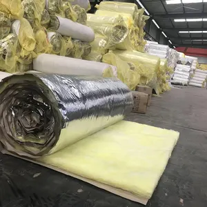 Preço De Isolamento Glasswool Cobertor de lã Folha de Alumínio Apoiado Produtos De Lã De Fibra De Vidro Fibra De Vidro, Rolo de Lã de vidro 16kg/m3