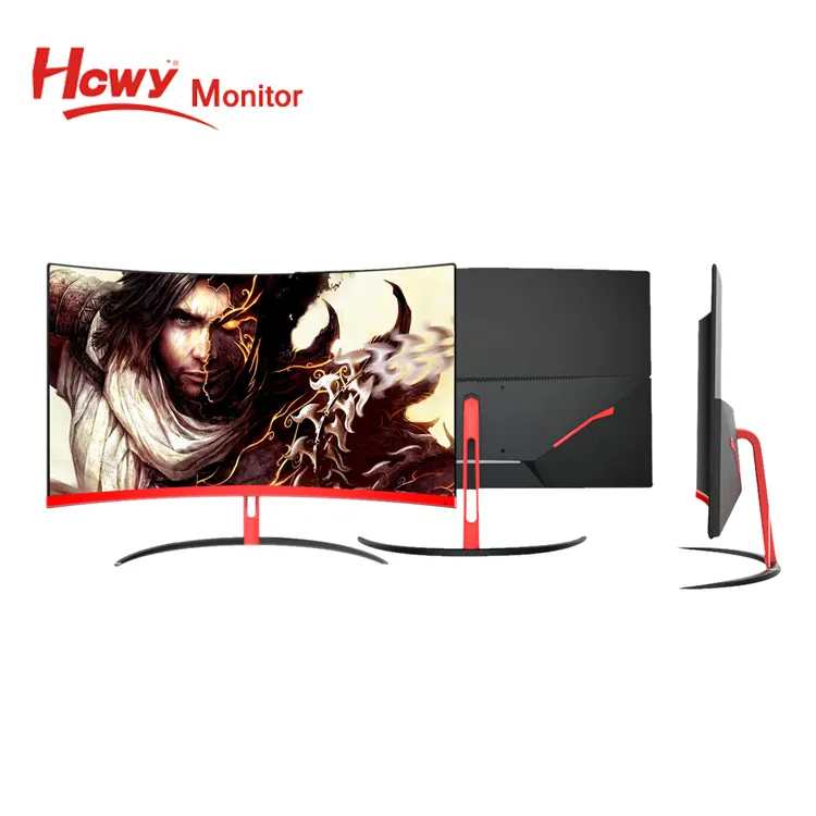 2024 Hot 32 inch Internet Bar Gaming Dedicated LED 1080p Screen Curved Monitor With Stand