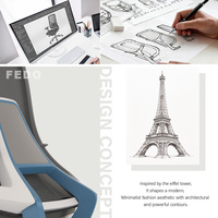 Chaise de bureau Sitstar 4D avec accoudoirs en mesh, pivotante, luxe, dossier haut, confort, chaise de patron, chaise de bureau ergonomique