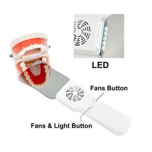 Set di 4 Specchi Manuali Dentali Occlusali Antiappannamento, Sistema Portatile per Fotografia Orale con Ventola LED Antiappannamento per Imaging - Product Image 2