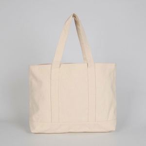 Sacs en toile de coton vierges personnalisables promotionnels, sacs de courses réutilisables en coton avec logo imprimé sur mesure - Product Image 3