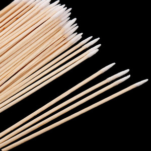 100 Pezzi/Busta Bastoncini Cotonati in Legno per Cosmetici Trucco Permanente Salute Novità Pulizia Orecchie e Gioielli Bastoncini con Punta in Cotone - Product Image 5