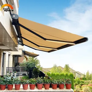 Braço retrátil toldo sol sombra motorizado gazebo toldo retrátil para varanda do pátio