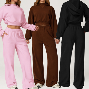 Women Sportswear Tracksuit Sweatsuit Set Sweatpants Sports Wear Set Two Piece Women Activewear Loose Casual Sweatshirt Set