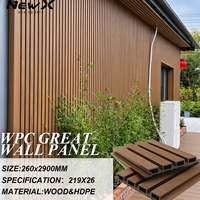 Cladding dinding WPC co extrusi anti pudar tahan air untuk fasad vila